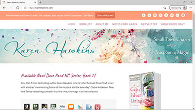 Author Karen Hawkins - <a href='https://www.karenhawkins.com/' target='_blank'>https://www.karenhawkins.com/</a>